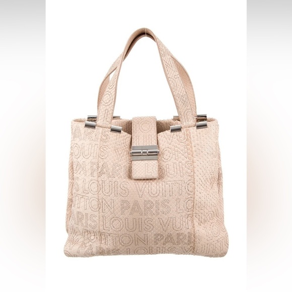 LOUIS VUITTON RARE EXOTIC COLLECTION Python Perfore Delphes. Snakeskin Leather - Picture 1 of 16